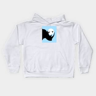 Rhino And Bird Kids Hoodie